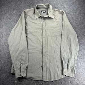 Marmot Mens Gray Long Sleeve Button Up Shirt XL/TG Polyester Outdoor Performance